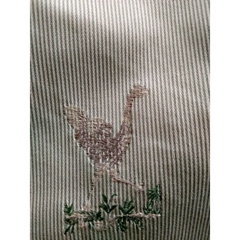 Custom Bed Coverlets with Embroidered Animals in Pistachio/Yellow 52 x 49
